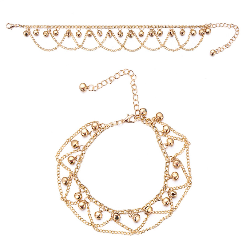 gleznă de plajă cu stras ciucuri picior brăţară bijuterii de modă pentru femei Brăţară de gleznă de yoga de epocă Lanţ Sandale desculţe