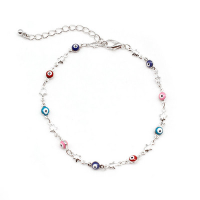 Morden Boho Star vandenyno karoliukai su kulkšnies apyrankėmis papuošalai paplūdimyje moterims Spalvingos gėlės, kutų kojos grandinėlės, kulkšnies apyrankės, dovanų papuošalai