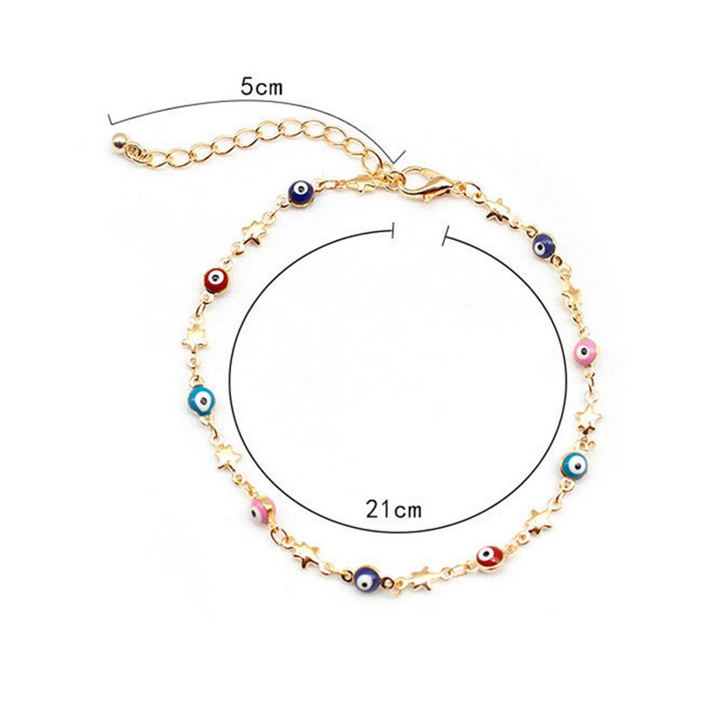 Morden Boho Star vandenyno karoliukai su kulkšnies apyrankėmis papuošalai paplūdimyje moterims Spalvingos gėlės, kutų kojos grandinėlės, kulkšnies apyrankės, dovanų papuošalai