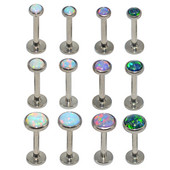 1 db G23 titán belső szál Opál kő Labret Monroe ajakgyűrű Opál fülporc Tragus Helix fülbevaló piercing ékszer