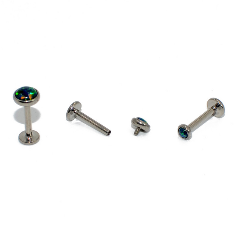 1 db G23 titán belső szál Opál kő Labret Monroe ajakgyűrű Opál fülporc Tragus Helix fülbevaló piercing ékszer