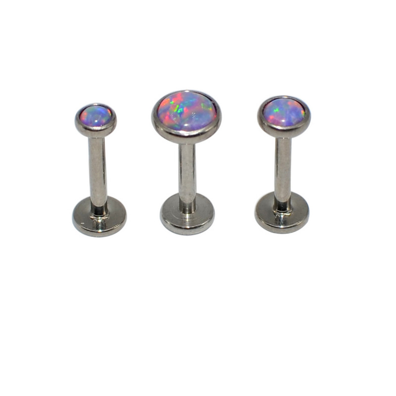1 db G23 titán belső szál Opál kő Labret Monroe ajakgyűrű Opál fülporc Tragus Helix fülbevaló piercing ékszer