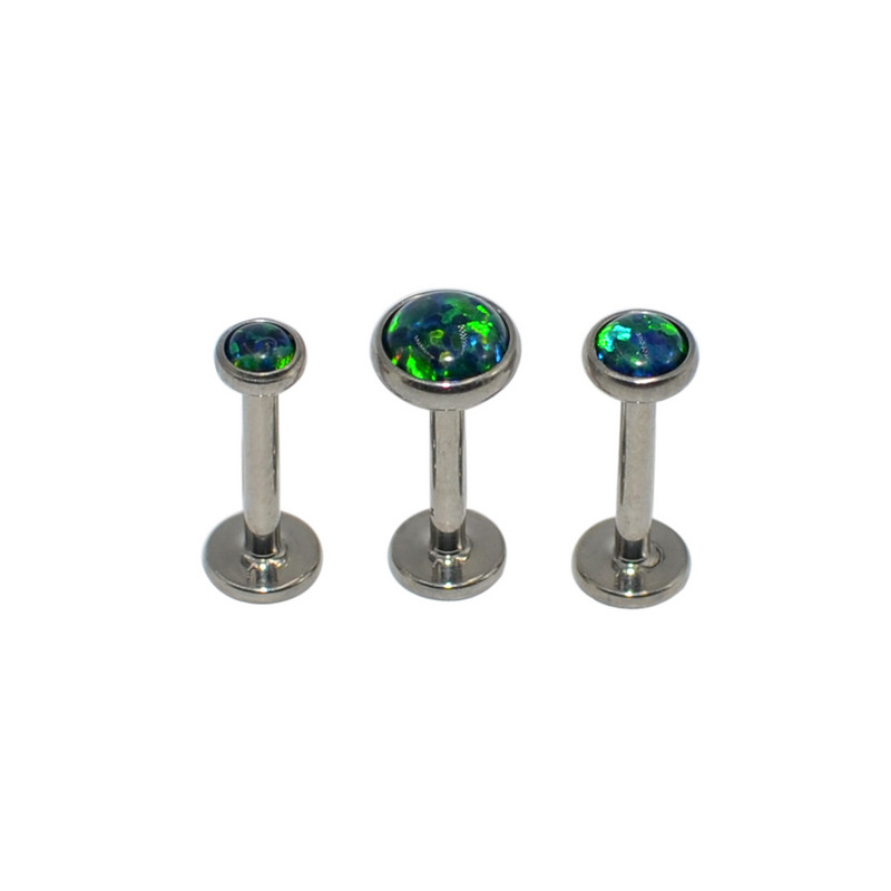 1 db G23 titán belső szál Opál kő Labret Monroe ajakgyűrű Opál fülporc Tragus Helix fülbevaló piercing ékszer