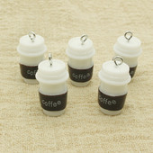 10 vnt., Imitacija, mini kavos puodelio buteliuko pakabukai Juokingi „pasidaryk pats“ amatai Auskarai Raktų pakabukai Pakabukai Aksesuarai Dervos papuošalai Gamyklos reikmenys