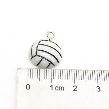 10 buc. Se amestecă sport baschet fotbal rășină brelocuri cu spate plat bricolaj pandantiv pentru brățară cercei brelocuri decorare bijuterii face