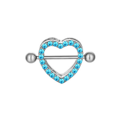 1 db Love Heart mellbimbó piercing kristály rozsdamentes acél szexi mellbimbó gyűrű körmök súlyzó test piercing ékszerek mellkas dekoráció buli