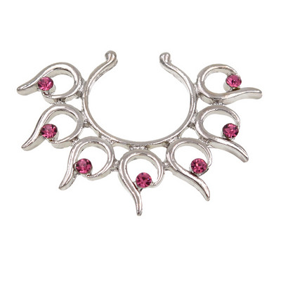 1 pāris regulējama izmēra viltus pīrsings, seksīgs nerūsējošā tērauda krūšu gredzens, krūšu vairogs, pīrsings, rotaslietas. Seksīgas ķermeņa rotaslietas sievietēm