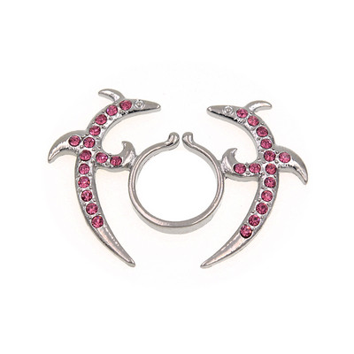 1 pāris regulējama izmēra viltus pīrsings, seksīgs nerūsējošā tērauda krūšu gredzens, krūšu vairogs, pīrsings, rotaslietas. Seksīgas ķermeņa rotaslietas sievietēm