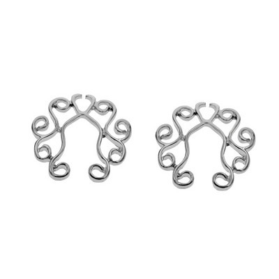 1 pāris regulējama izmēra viltus pīrsings, seksīgs nerūsējošā tērauda krūšu gredzens, krūšu vairogs, pīrsings, rotaslietas. Seksīgas ķermeņa rotaslietas sievietēm