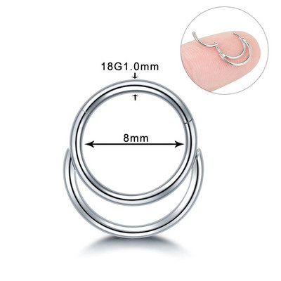 1PC Oțel Opal Nas Septum Cerc Cristal Ureche Helix Clicker Piercing Ureche Cartilaj Tragus Conch Daith Rook Piercing Nariz Bijuterii