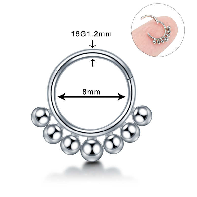 1PC Oțel Opal Nas Septum Cerc Cristal Ureche Helix Clicker Piercing Ureche Cartilaj Tragus Conch Daith Rook Piercing Nariz Bijuterii