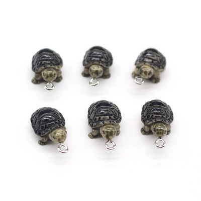 5 bucăți încântătoare mini brățară țestoasă brelocuri din rășină pandantiv accesorii de decor artizanat colier breloc cercei brelocuri bijuterii face