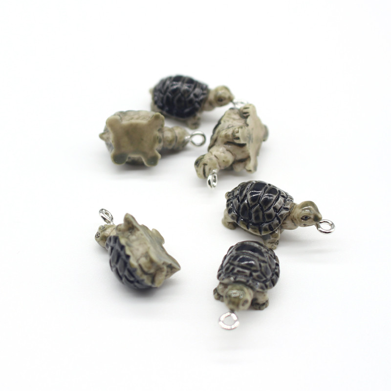 5 bucăți încântătoare mini brățară țestoasă brelocuri din rășină pandantiv accesorii de decor artizanat colier breloc cercei brelocuri bijuterii face