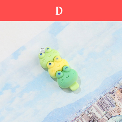 Se amestecă 10 bucăți/pachet drăguț cu mai multe straturi pisică urs popsicle rășină farmece desene animate iepure câine broască pandantiv mic pentru cercei bijuterii face