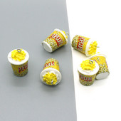 6db Szimulációs 3D Popcorn Élelmiszer Kulcstartó Bűbáj DIY Kawaii Medálok Fülbevalóhoz Telefon Kulcstartó Nyaklánc Kiegészítő Ékszer Gyártmány