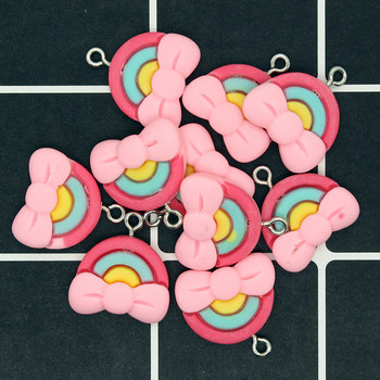 10 τμχ/παρτίδα Cute Cloud Rainbow Charms Happy Sunny Day DIY απλό σκουλαρίκι Μπρελόκ Μενταγιόν Αξεσουάρ Lovely Jewelry Make D37