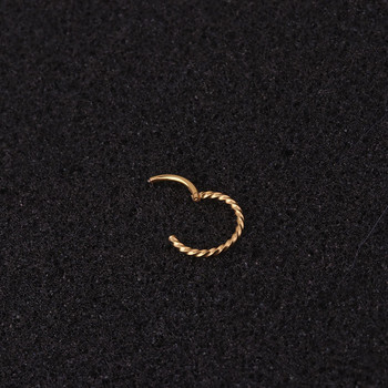 1 τεμ 6-12 mm 16G Χειρουργικός δακτύλιος μύτης με μεντεσέ από χάλυβα Septum Clicker Ear Helix Tragus Hoop Ring δαχτυλίδι μύτης χρυσό δαχτυλίδι μύτης