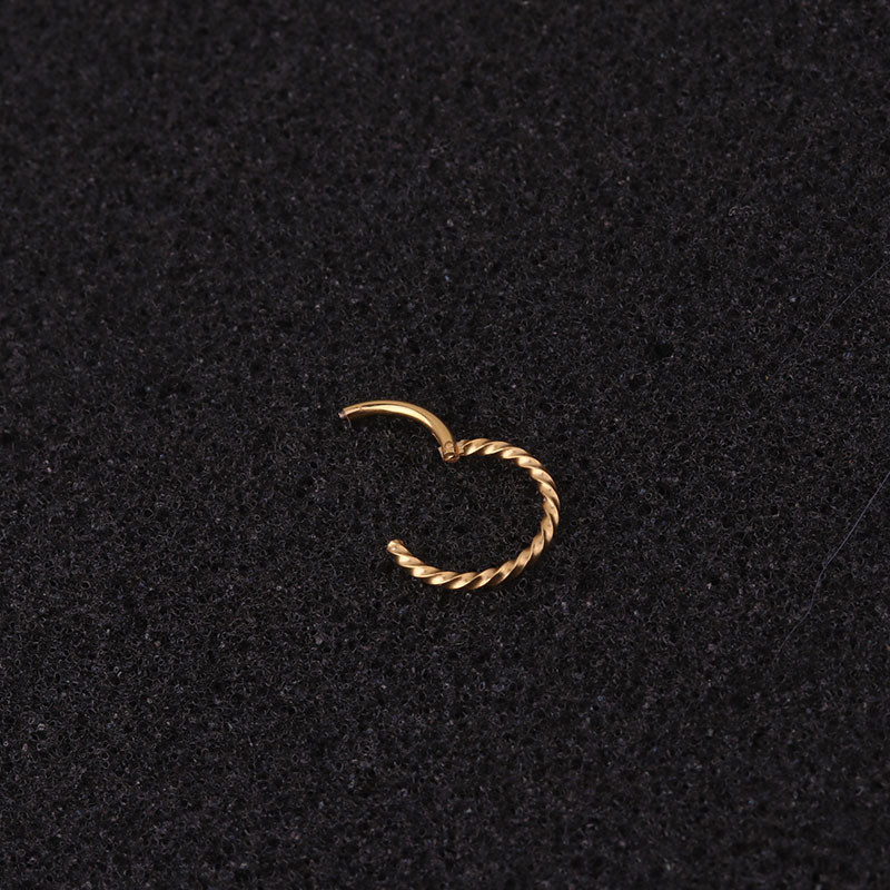 1 buc 6-12mm 16G din oțel chirurgical balama segmentă inel pentru nas Septum Clicker ureche Helix Tragus Hoop Inel inel pentru nas inel de aur pentru nas