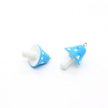 10 τμχ Kawaii Resin Simulation Mushroom Earring Charms Funny Crafts Diy Food Τηλέφωνο Μπρελόκ Κολιέ Κρεμαστό κόσμημα Αξεσουάρ