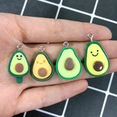 10 bucăți Kawaii Avocado Fructe Din Rășină Brelocuri DIY Mini Mâncare Cercei Brățară Pandantive Accesoriu Pentru Bijuterii Drăguțe Fă D59