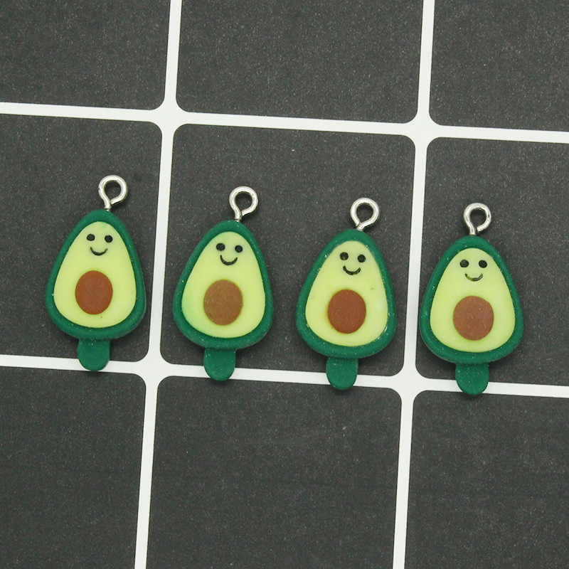 10 bucăți Kawaii Avocado Fructe Din Rășină Brelocuri DIY Mini Mâncare Cercei Brățară Pandantive Accesoriu Pentru Bijuterii Drăguțe Fă D59
