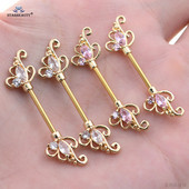 2 buc/lot 14G roz alb alb bijoux floare barbell piercing mamelon inel helice piercing piercing bijuterii sexy pentru corp privat