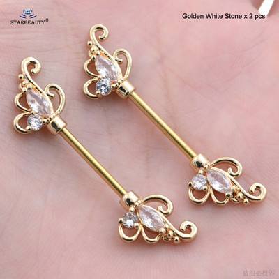 2 buc/lot 14G roz alb alb bijoux floare barbell piercing mamelon inel helice piercing piercing bijuterii sexy pentru corp privat