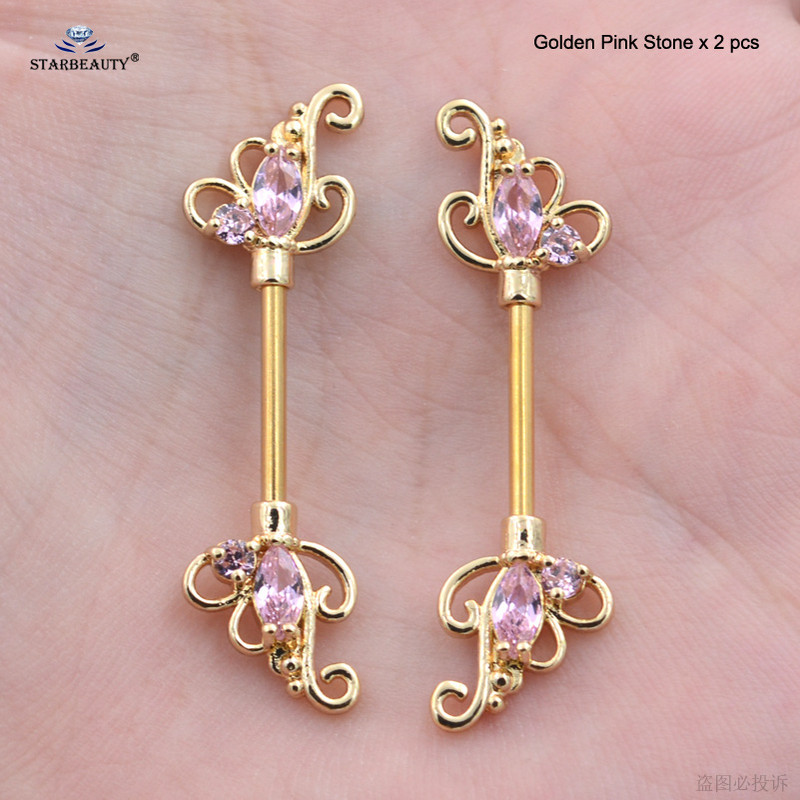 2 buc/lot 14G roz alb alb bijoux floare barbell piercing mamelon inel helice piercing piercing bijuterii sexy pentru corp privat