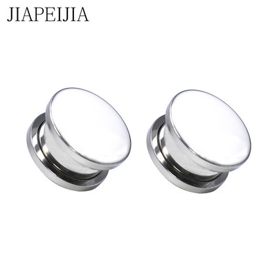 3-30 mm Butoane de măsurare a urechilor din oțel inoxidabil de culoare pură Kit de întindere Tuneluri Înșurubare pe expansor cu dublu evazat