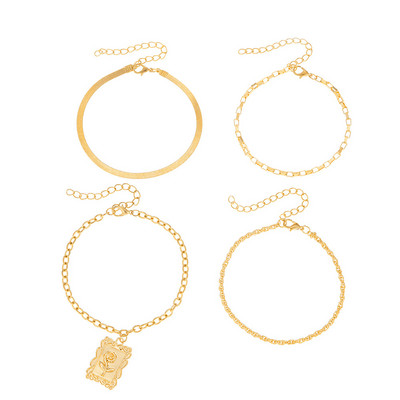 Frumos la modă, simplu, multistrat, costum de gleznă pentru femei, simplu fulger în formă de inimă, pandantiv, ciucuri, ornament pentru picioare, lucrat manual