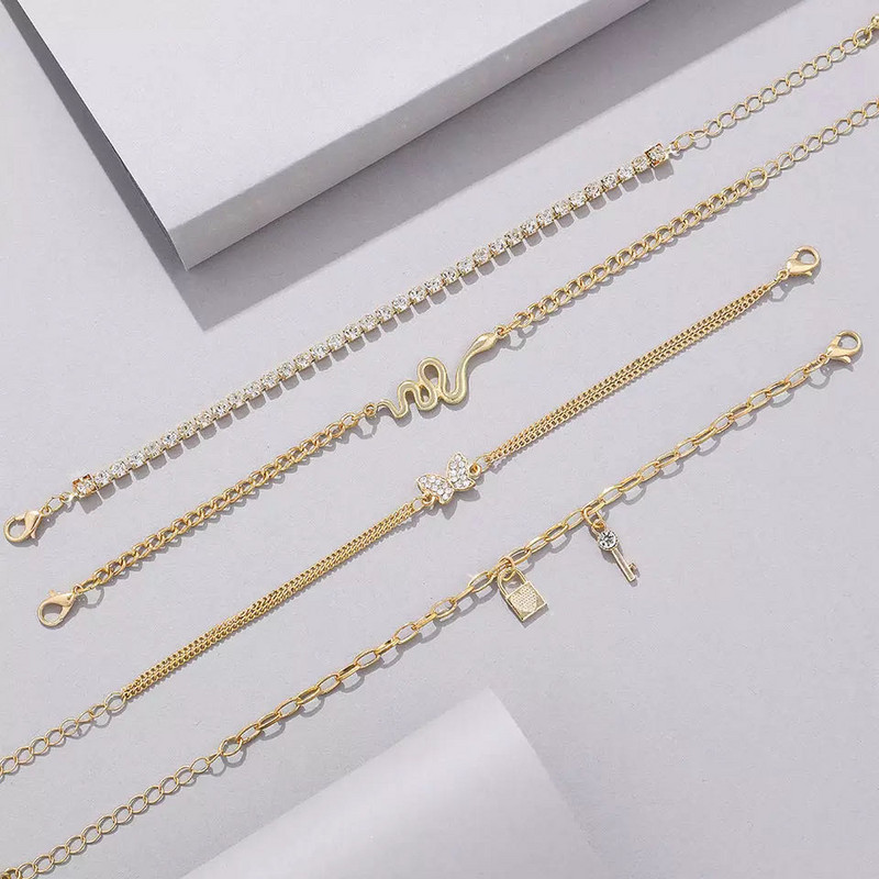 Frumos la modă, simplu, multistrat, costum de gleznă pentru femei, simplu fulger în formă de inimă, pandantiv, ciucuri, ornament pentru picioare, lucrat manual