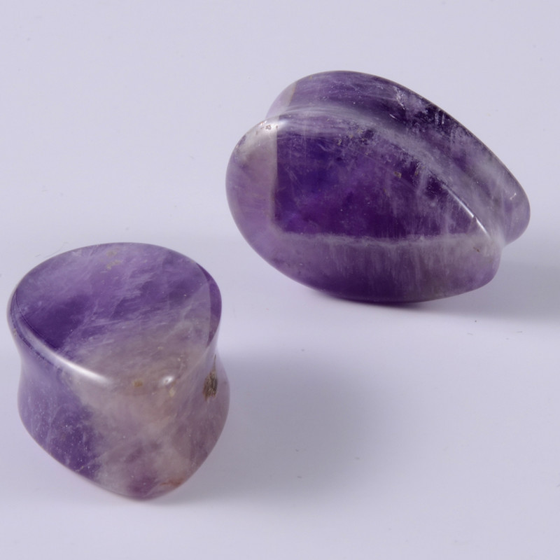 1 pereche de indicatori pentru dopuri de piatră pentru urechi, picătură de lacrimă, formă de inimă hexagonală, tunel de carne, expansor de ureche, targă, piercing pentru corp, bijuterii