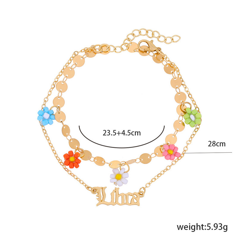 Nouă gleznă cu flori multistrat colorată pentru femei Moda fete Cadouri de aniversare Bijuterii Dropshipping Cadouri