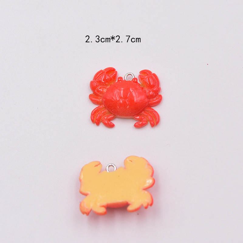 10 bucăți amuzant din rășină, crab homar, cercei, brelocuri cu animale, accesorii drăguțe pentru pandantiv, pentru colier, brelocuri, conector, bijuterii