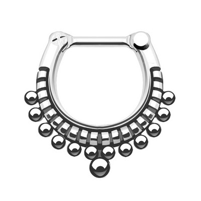 Indijas deguna pīrsings starpsienas Clicker Real Clip Gredzeni Pīrsings Rotaslietas Starpsienas Tribal Hoop Deguna gredzens Ķermeņa pīrsings Septo indiano