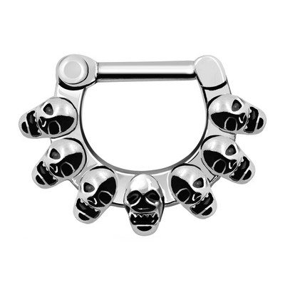 Indijas deguna pīrsings starpsienas Clicker Real Clip Gredzeni Pīrsings Rotaslietas Starpsienas Tribal Hoop Deguna gredzens Ķermeņa pīrsings Septo indiano