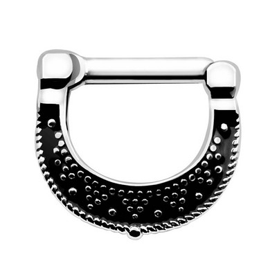 Indijas deguna pīrsings starpsienas Clicker Real Clip Gredzeni Pīrsings Rotaslietas Starpsienas Tribal Hoop Deguna gredzens Ķermeņa pīrsings Septo indiano