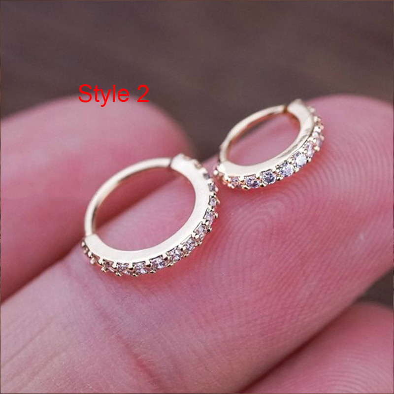 1db 0,8x6/8mm átlátszó cirkon Daith piercing karika Daith karika fülbevaló kis karika fülbevaló septum piercing horog piercing