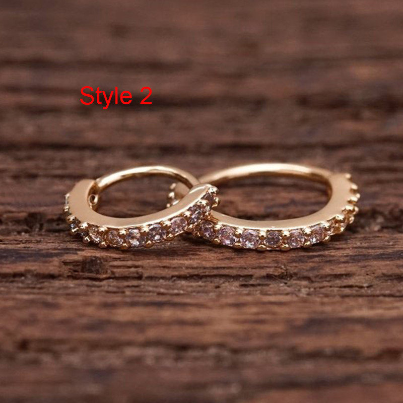 1db 0,8x6/8mm átlátszó cirkon Daith piercing karika Daith karika fülbevaló kis karika fülbevaló septum piercing horog piercing