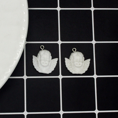 10 vnt./pak. Gotikiniai graviruoti angelo dervos pakabukai vintažinio meno sparno statulėlės pakabukai auskarams raktų pakabukas karoliai „pasidaryk pats“ papuošalų gaminys