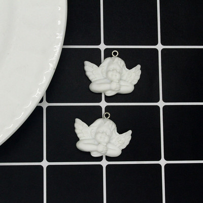 10 vnt./pak. Gotikiniai graviruoti angelo dervos pakabukai vintažinio meno sparno statulėlės pakabukai auskarams raktų pakabukas karoliai „pasidaryk pats“ papuošalų gaminys