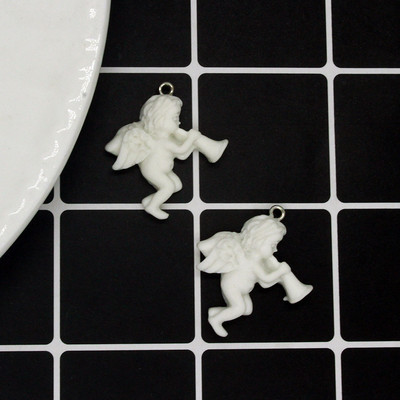 10 vnt./pak. Gotikiniai graviruoti angelo dervos pakabukai vintažinio meno sparno statulėlės pakabukai auskarams raktų pakabukas karoliai „pasidaryk pats“ papuošalų gaminys