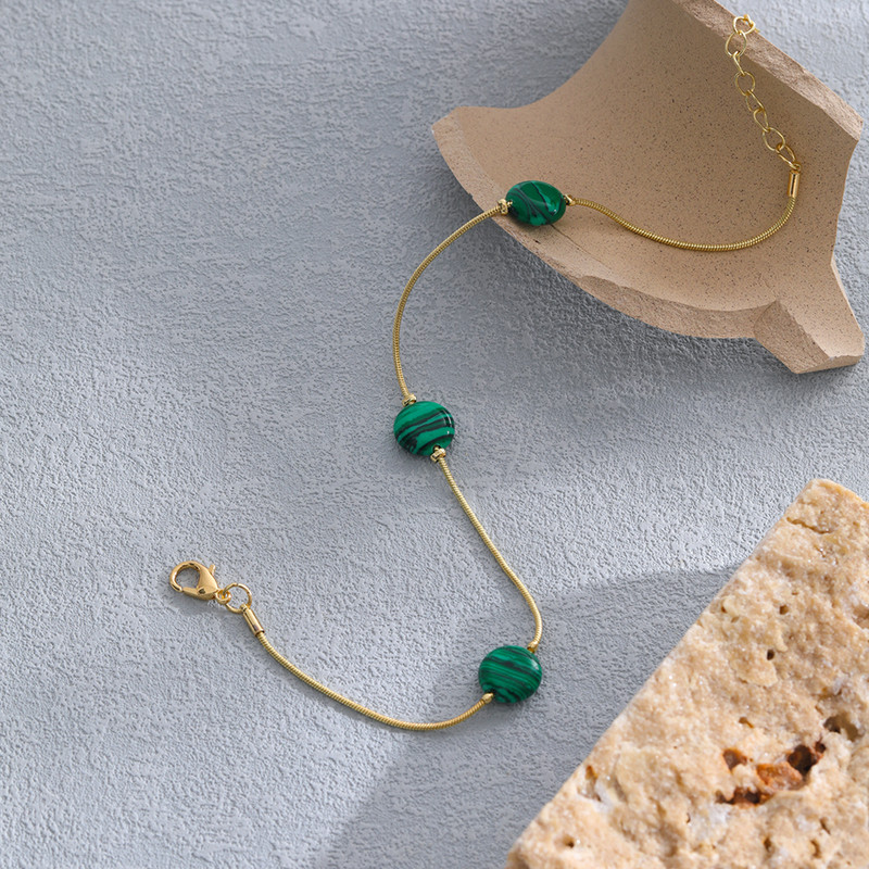 Piatră naturală gleznă cu două straturi pentru femei, farmec de modă, doamnelor, ieșire de vară, bijuterii cu pandantiv pentru glezna, vânzare cu ridicata directă