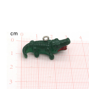 10 τεμ/συσκευασία 3D Small Crocodile Resin Earring Charms Cute Alligator Croc Animal μενταγιόν για κολιέ με μπρελόκ Κατασκευή κοσμημάτων Diy