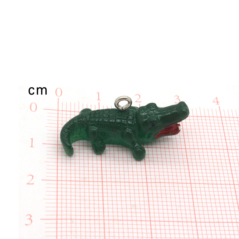 10 τεμ/συσκευασία 3D Small Crocodile Resin Earring Charms Cute Alligator Croc Animal μενταγιόν για κολιέ με μπρελόκ Κατασκευή κοσμημάτων Diy