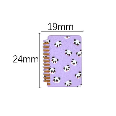 Amestecați 10 buc/pachet Mini Panda Notebook Brelocuri din rășină Amuzant și drăguț Papetarie pandantive cu spatele plat pentru cercei breloc DIY bijuterii