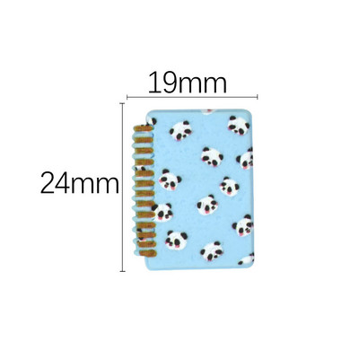 Amestecați 10 buc/pachet Mini Panda Notebook Brelocuri din rășină Amuzant și drăguț Papetarie pandantive cu spatele plat pentru cercei breloc DIY bijuterii