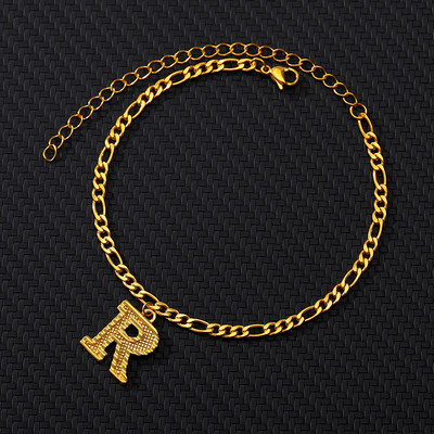 Hot AZ cu literă inițială gleznă pentru femei alfabet din oțel inoxidabil gleznă brățară boho bijuterii pentru picioare cadou femei accesorii Mujer
