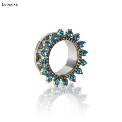 Leosoxs 1 bucată 6-25mm vânzare fierbinte scripete din oțel inoxidabil gol moda auricul ureche expansiune corp piercing bijuterii