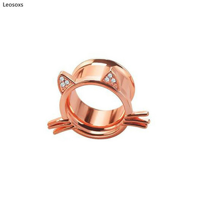 Leosoxs 1 bucată 6-25mm vânzare fierbinte scripete din oțel inoxidabil gol moda auricul ureche expansiune corp piercing bijuterii